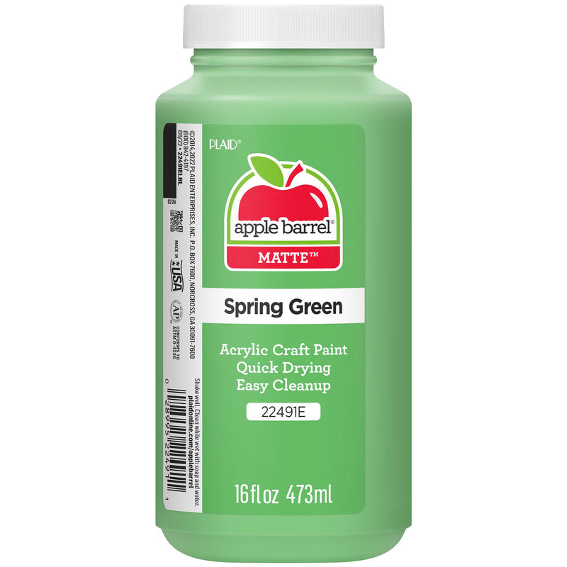 Acrylic Paint Matte Spring Grn 16oz Apple Barrel