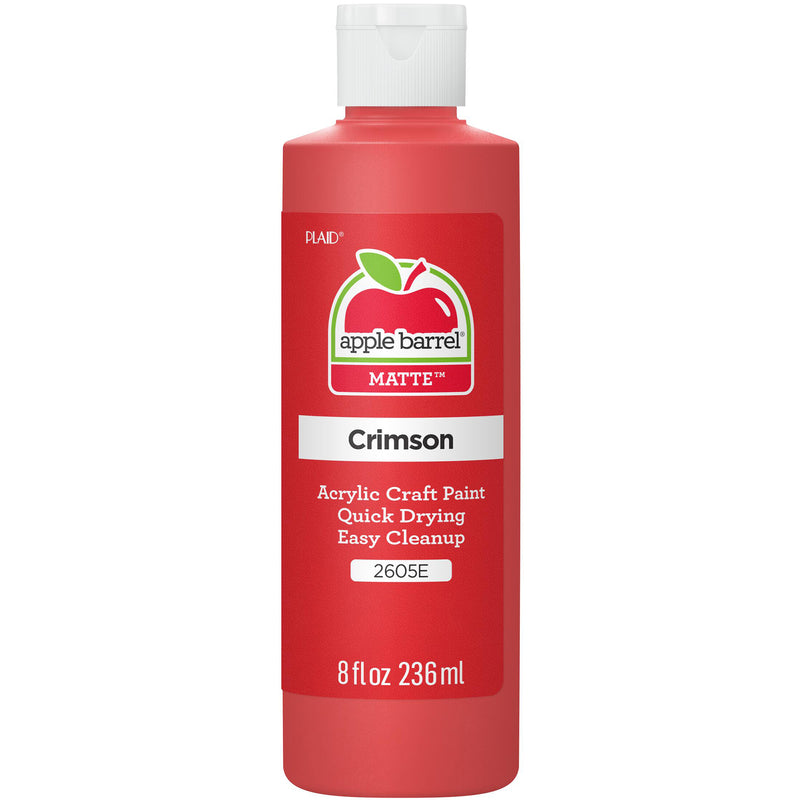 Acrylic Paint Matte Crimson 8oz Apple Barrel