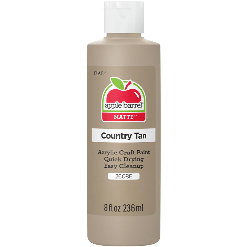 Acrylic Paint Matte Country Tan 8oz Apple Barrel