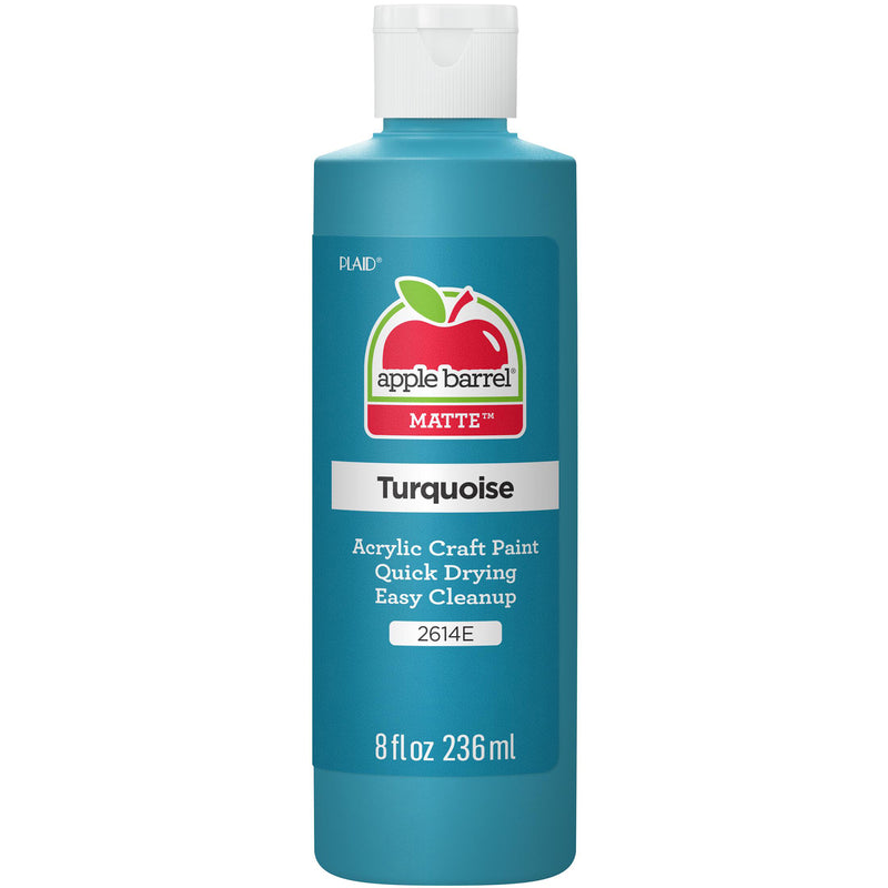 Acrylic Paint Matte Turquoise 8oz Apple Barrel
