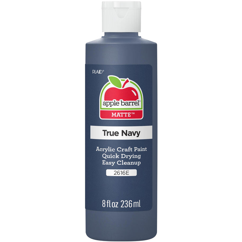 Acrylic Paint Matte True Navy 8oz Apple Barrel