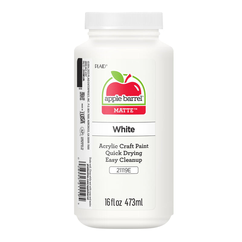 Acrylic Paint Matte Wht & Blk 16oz Apple Barrel 2ct