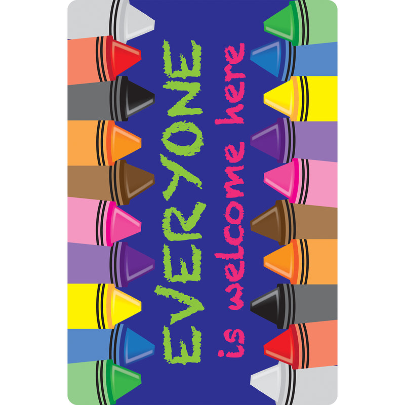 Mouse Pad Crayons Everyone Welcome