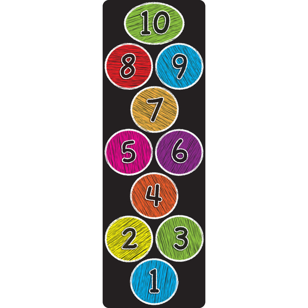 Mat Runner Numbers 1-10 Color Chalk 15.5 X 47in