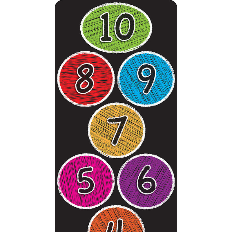 Mat Runner Numbers 1-10 Color Chalk 15.5 X 47in