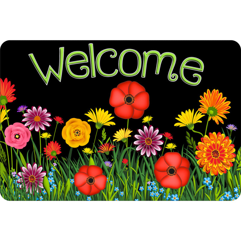 Welcome Mat Wildflowers 15.5 X 23.5in