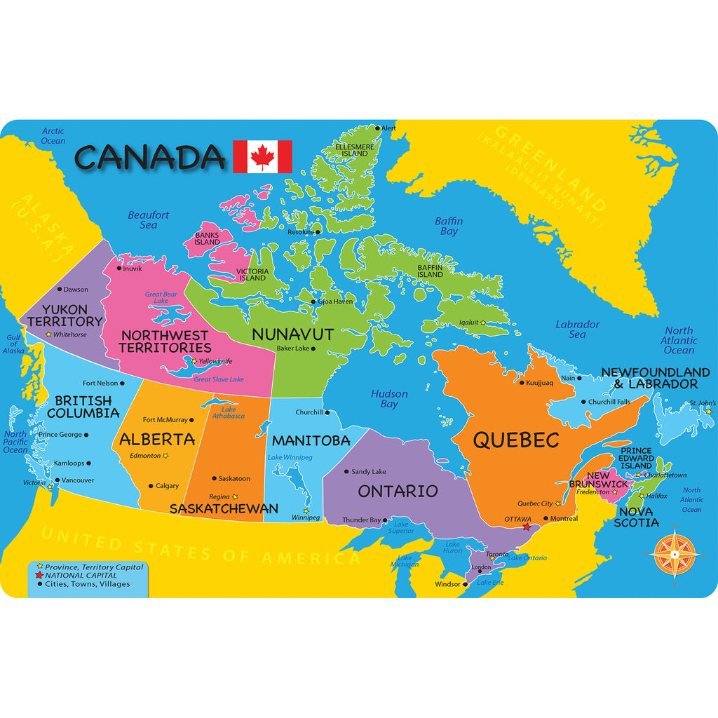 Welcome Mat Canada Map 15.5x23.5in