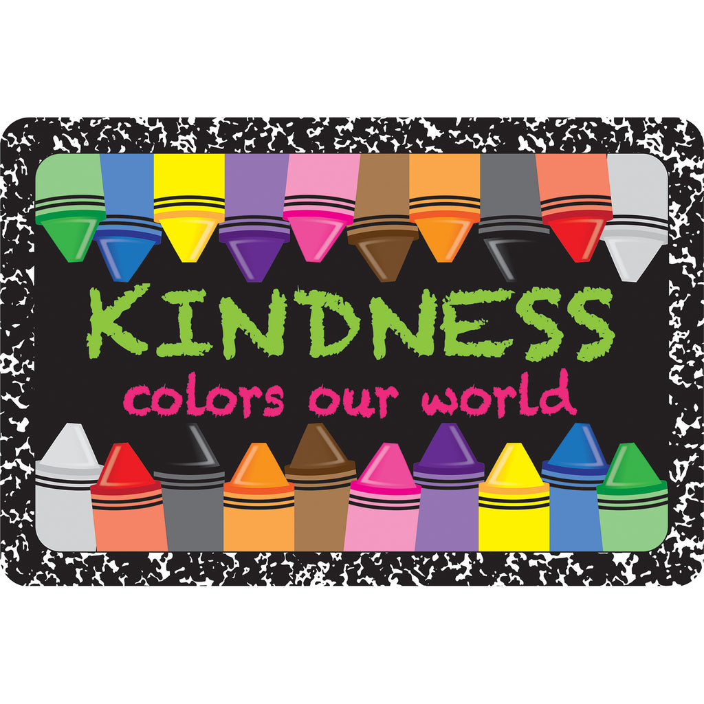 The Original Fun Mat™, Welcome Mat, 15.5" x 23.5", Kindness Colors World