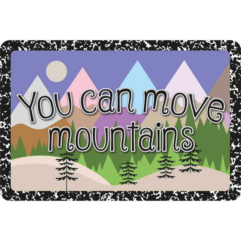 The Original Fun Mat™, Welcome Mat, 15.5" x 23.5", You Can Move Mountains