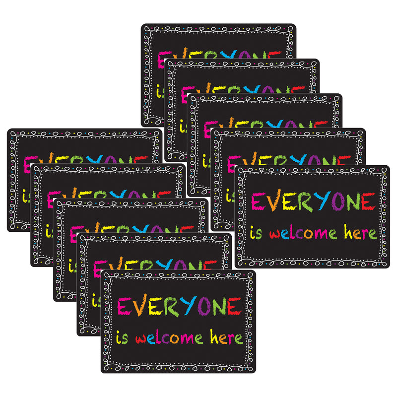 Computer Mouse Pad, 8" x 10", Everyone is Welcome Here, Chalk Loop, Pack of 10