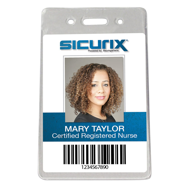 Proximity Badge Holders, Vertical, Clear, Pack of 50