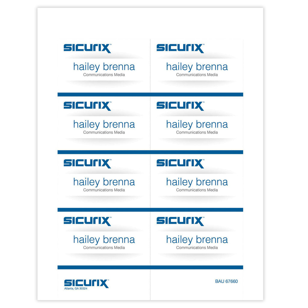 Id Badge Insert Sheets 56/pk White 3.5in X 2.25in