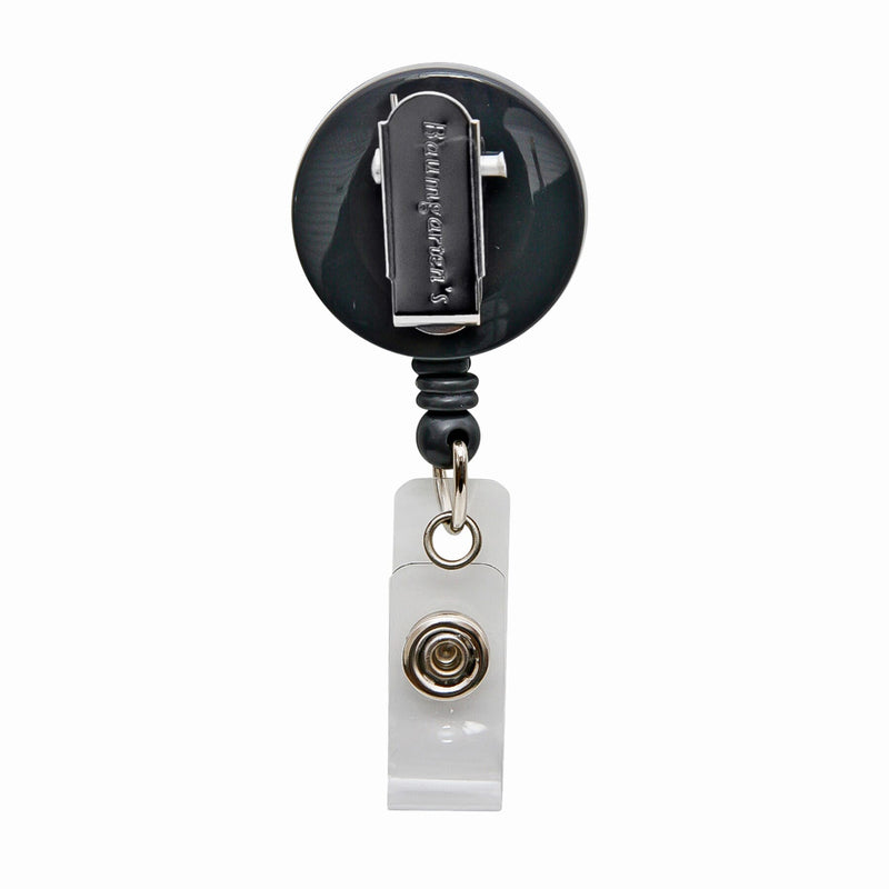 Id Card Reel W/belt Clip Black
