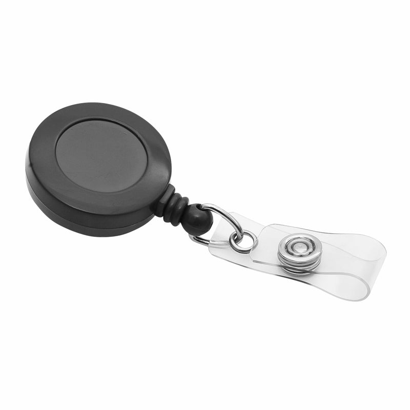 Id Card Reel W/belt Clip Black
