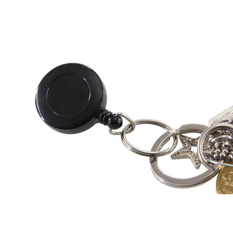 Id Card Reel W/ring Black