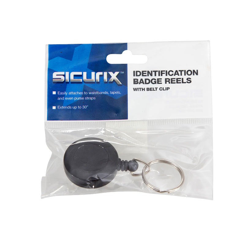 Id Card Reel W/ring Black