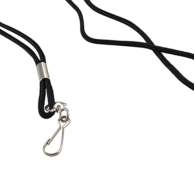 Std Rope Lanyard W/hook Blk 12/pk
