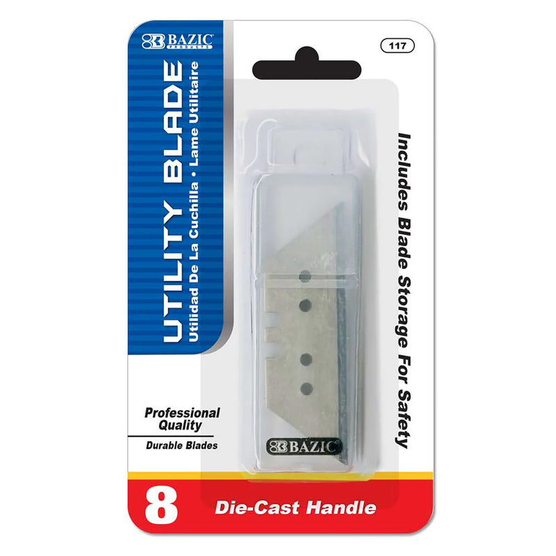 Utility Knife Replacement Blade W/ Tube 8ct