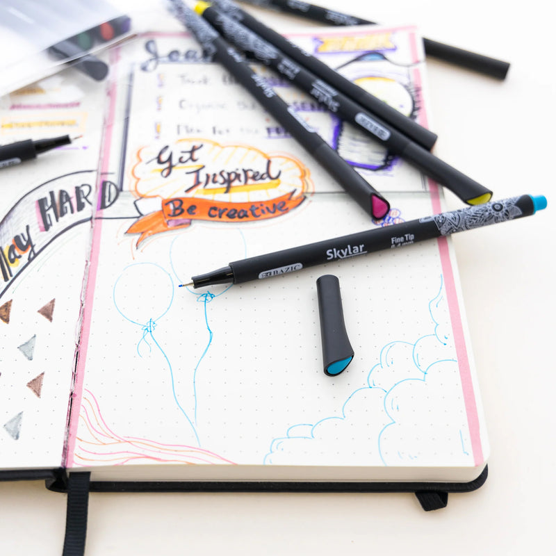 10 Color Skylar 0.4mm Fineliner Pen