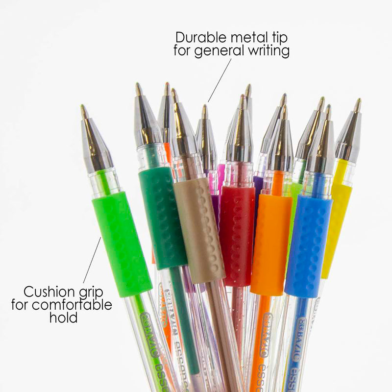 24 Scented Essence Gel Pen W/ Cushion Grip