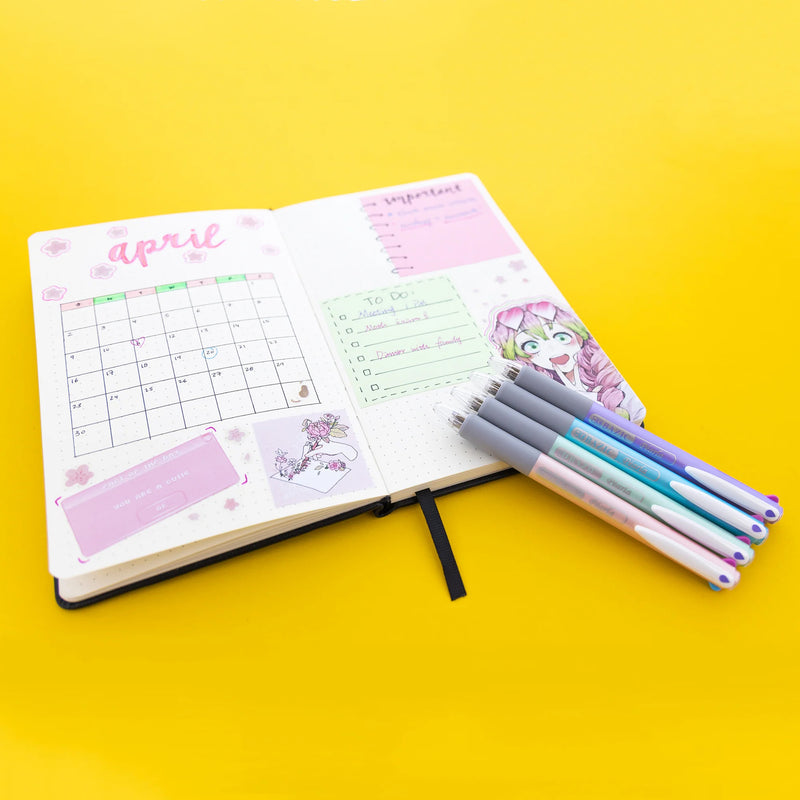 4 Fashion Color Pen W/cushion Grip