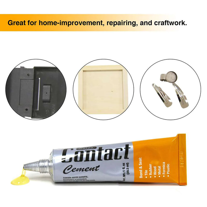 (3 Pk) Contact Cement Adhesive 1 Fl Oz