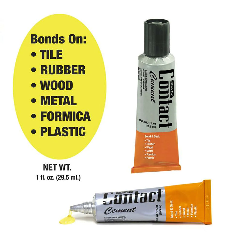(3 Pk) Contact Cement Adhesive 1 Fl Oz