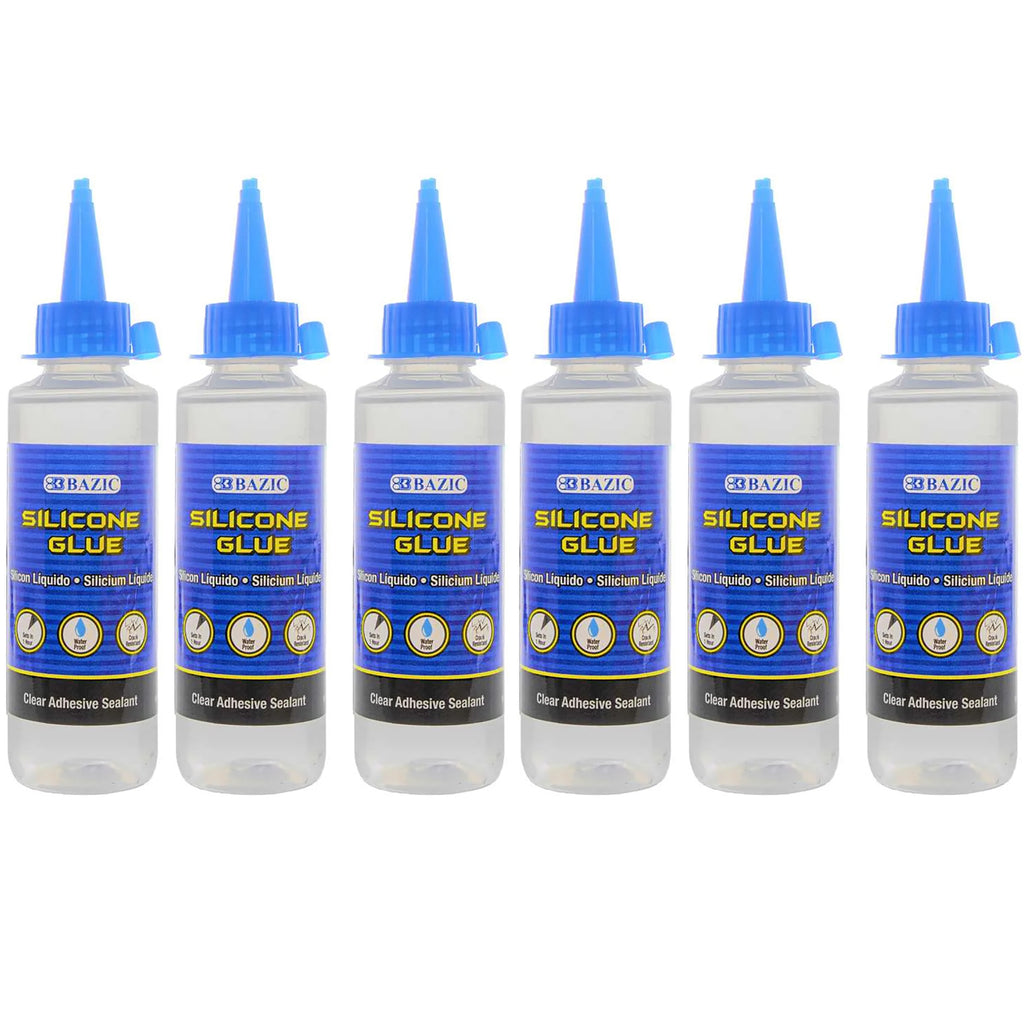 Silicone Glue, 3.38 fl oz (100 mL), Pack of 6