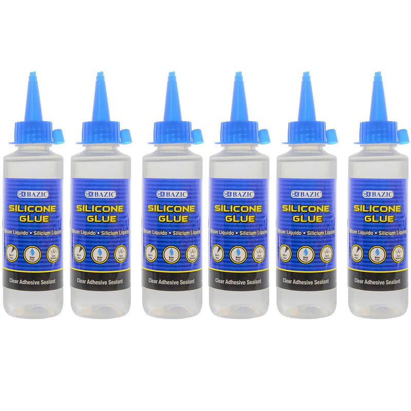 Silicone Glue, 3.38 fl oz (100 mL), Pack of 6