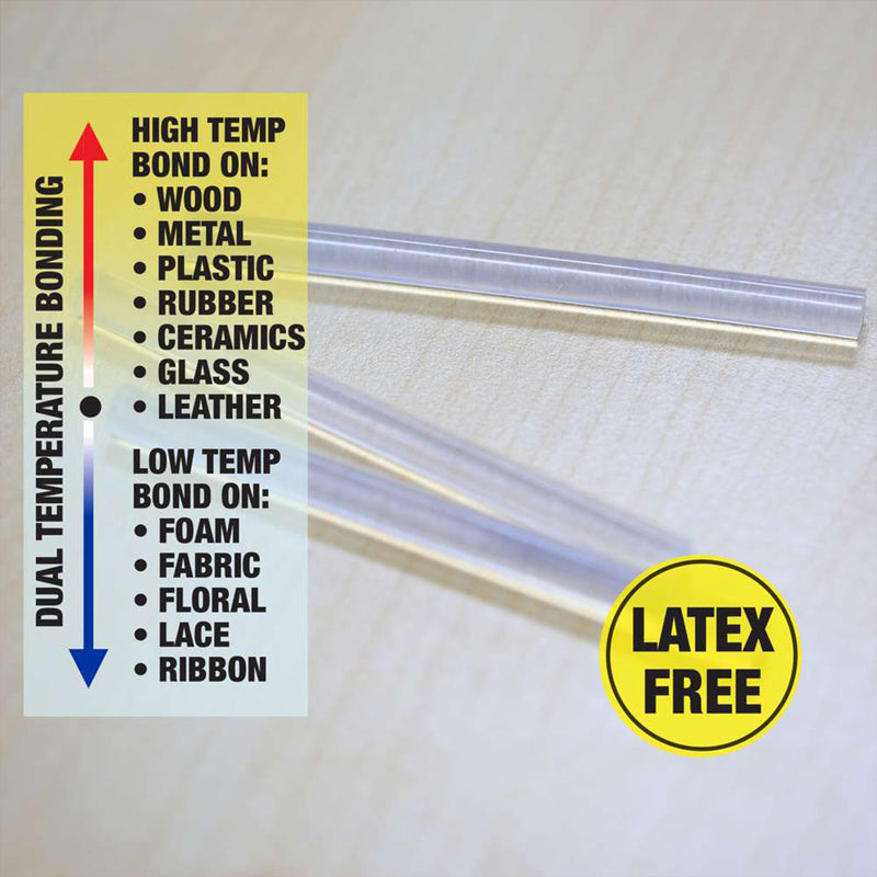 Dual Temp Mini Hot Glue Stick 100ct 3.9 X 0.27in