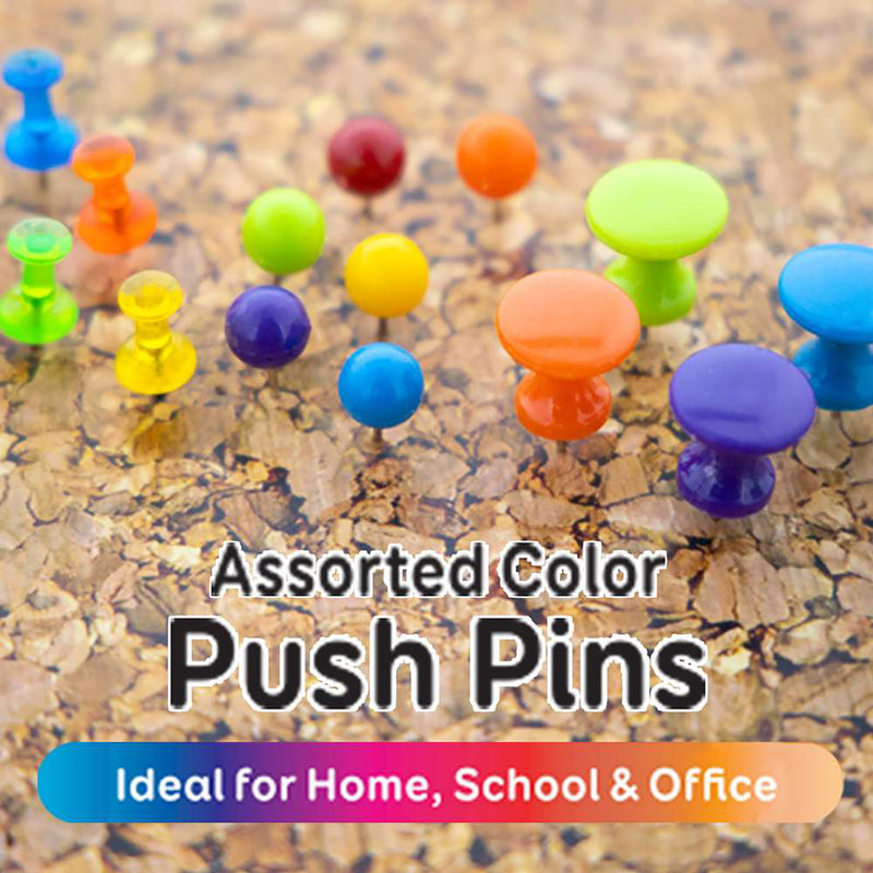 Round Push Pins 80ct Asst Color