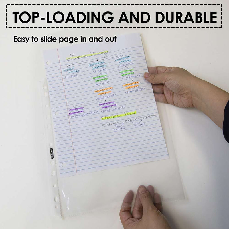 100ct Top Loading Sheet Protectors Standard Weight