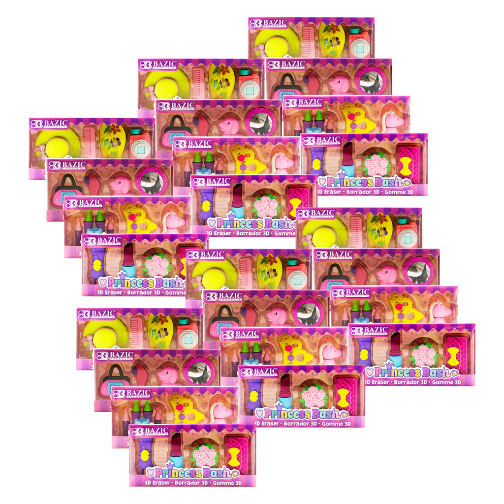 Princess Bash 3d Eraser Sets 24pks