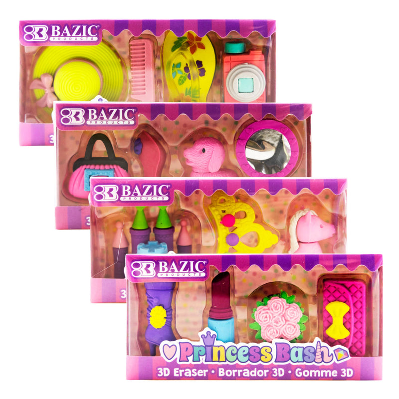 Princess Bash 3d Eraser Sets 24pks