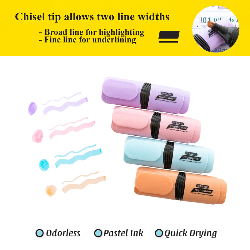 Mini Desk Style Pastel Highlighters