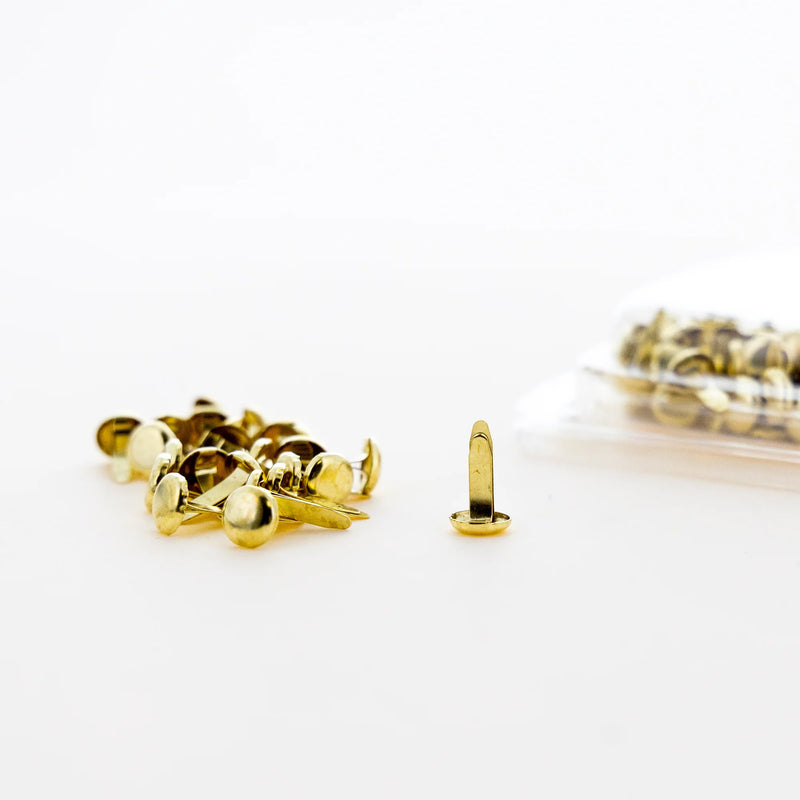100ct 0.5in Brass-plated Fasteners