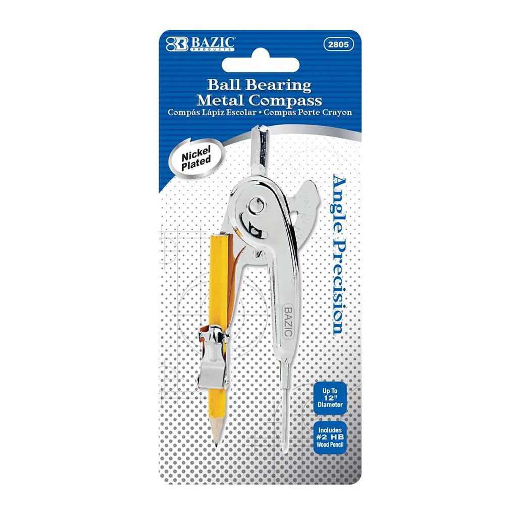 Ball Bearing Metal Compass W/pencil
