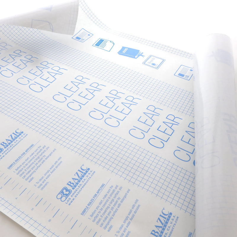 Clear Self Adhesive Book Cover 18in X 1.5 Yards