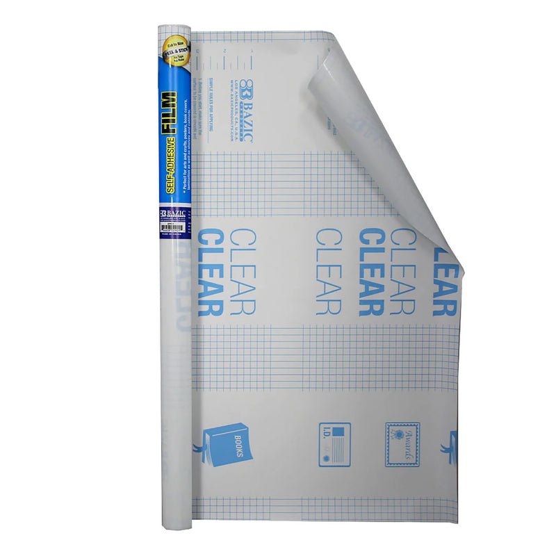 Clear Self Adhesive Book Cover 18in X 1.5 Yards
