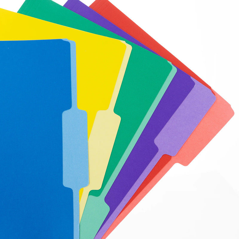 100/bx File Folder Letter Color 1/3 Tab Cut