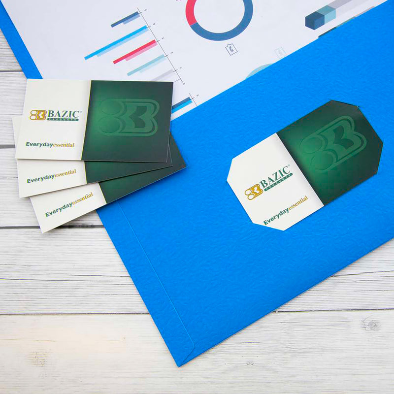 Bazic Asst Color 8-pocket Folder