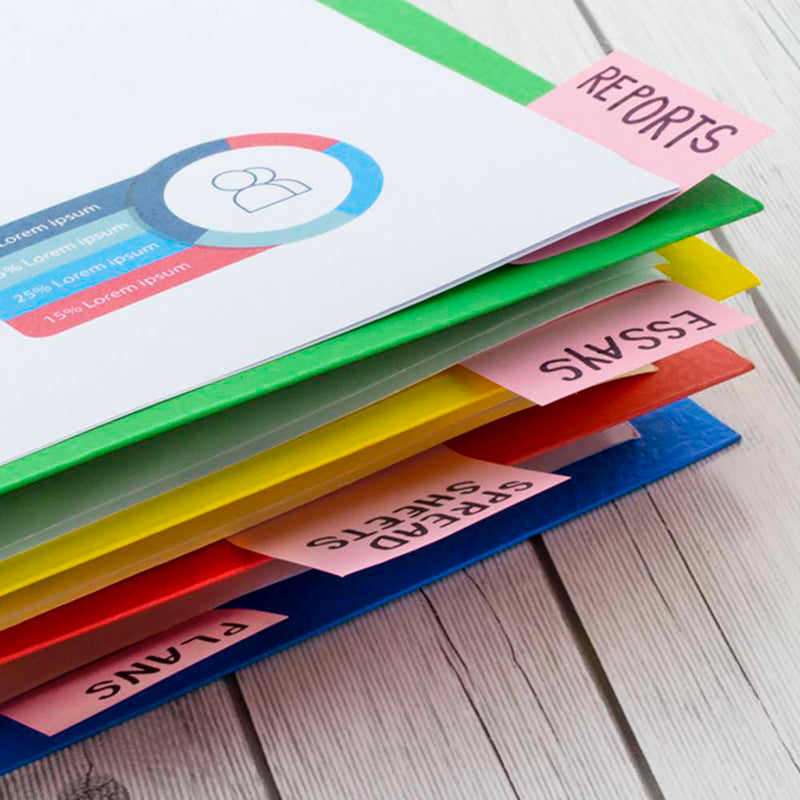 Bazic Asst Color 8-pocket Folder