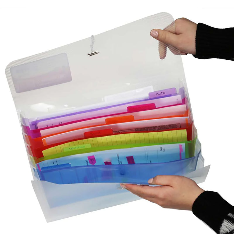 7-pocket Letter Poly Expanding File Rainbow