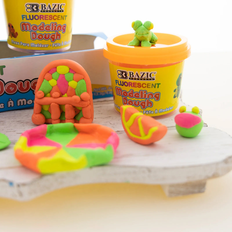 4ct Fluorescent Modeling Dough 4oz