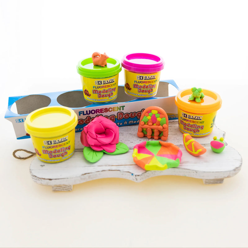 4ct Fluorescent Modeling Dough 4oz