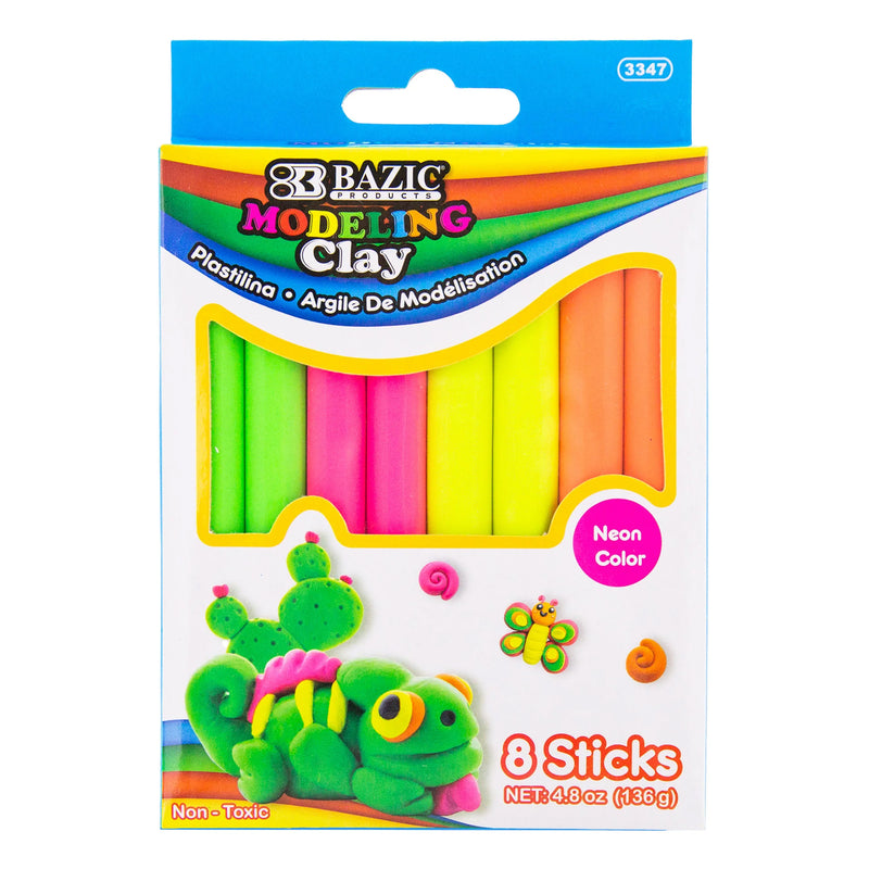 4 Fluor Colors Modeling Clay Sticks 4.8 Oz 136g