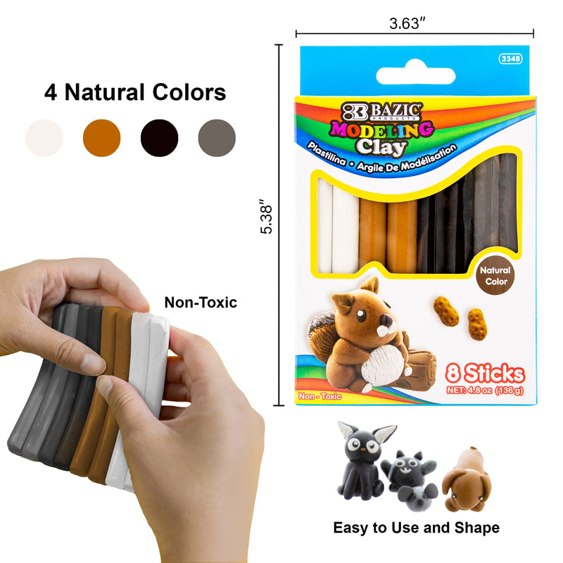 4 Earth Color Modeling Clay Sticks 4.8 Oz 136g