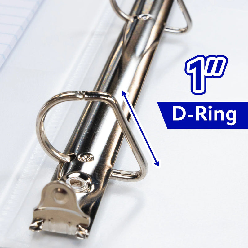 Slant-d Ring View Binder 1in White W/4 Pockets