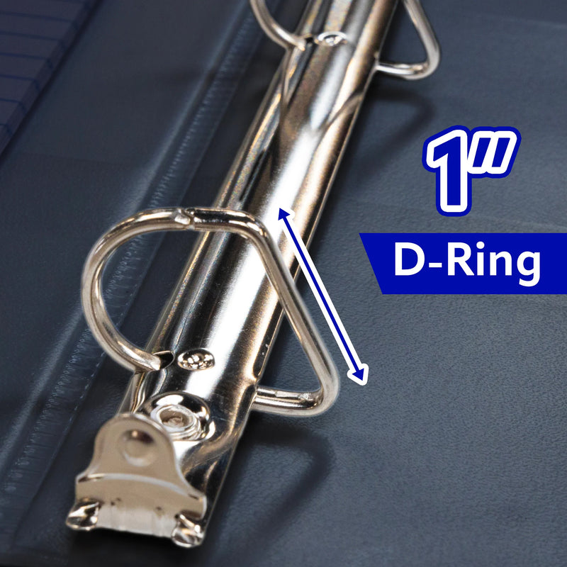 Slant-d Ring View Binder 1in Black W/4 Pockets