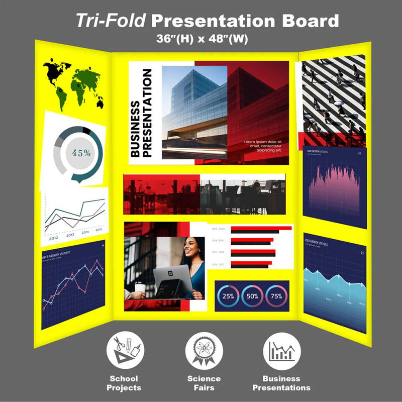 Color Trifold Present Board 24ct 36 X 48in